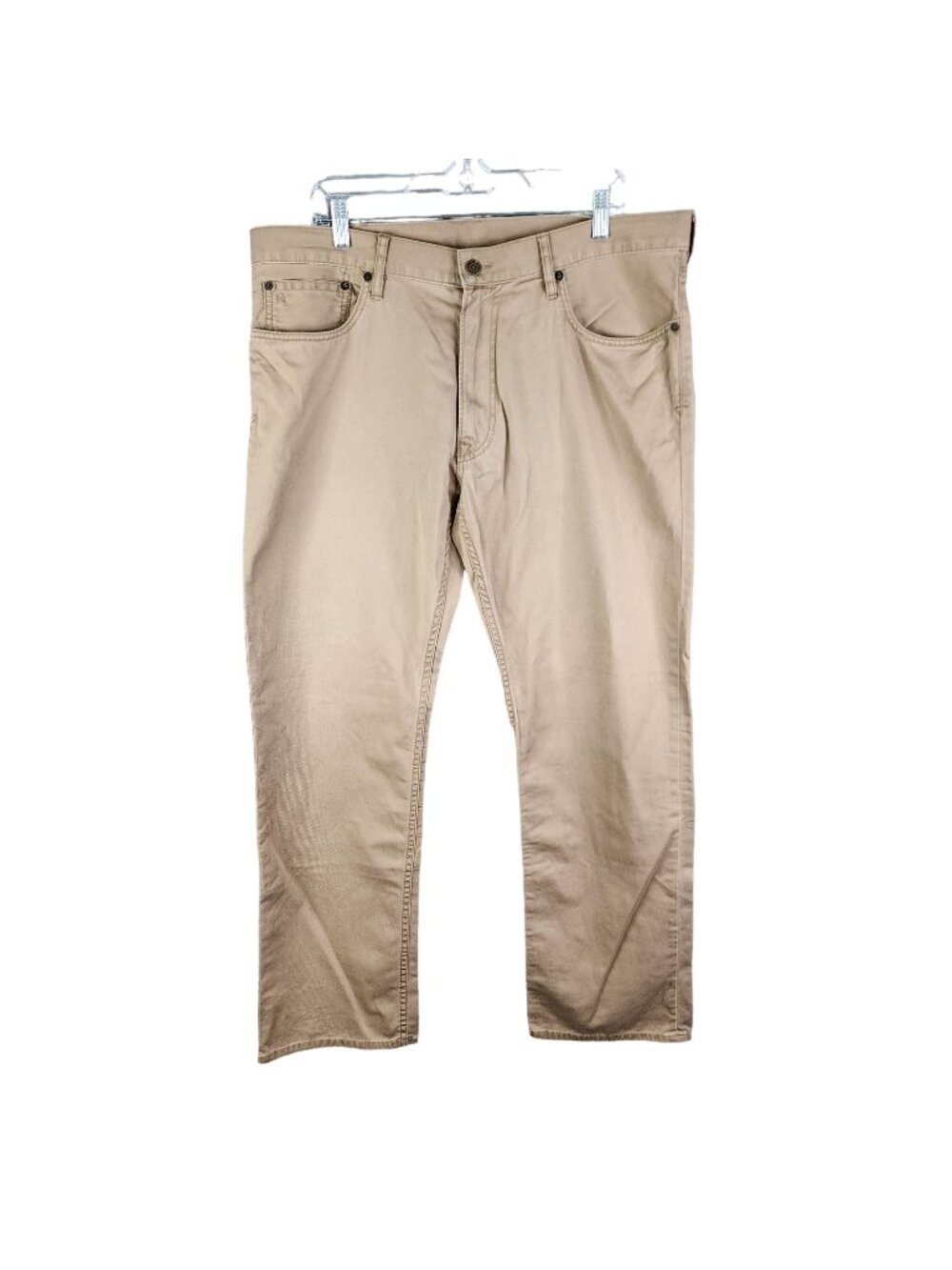Mens Ralph Lauren Beige Tan 100% Cotton Classic Fit Pants Straight Size 36x30